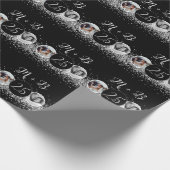 2 Foto Toen en Nu Bruiloft Jubileum Cadeaupapier (Hoek)