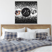 2 Foto Toen en Nu Bruiloft Jubileum Canvas Afdruk (Insitu (Slaapkamer))