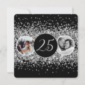 2 Foto Toen en Nu Bruiloft Jubileum Kaart (Voorkant)