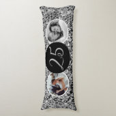 2 Foto Toen en Nu Bruiloft Jubileum Lichaamskussen (Voorkant Verticaal)