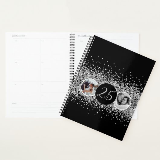 2 Foto Toen en Nu Bruiloft Jubileum Planner (Display)