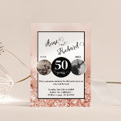 2 Foto Toen en Nu ELK JAAR Bruiloft Jubileum Kaart