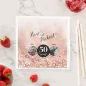 2 Foto Toen en Nu ELK JAAR Bruiloft Jubileum Servet (Insitu)