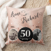 2 Foto "Toen en Nu" Trouwjubileum Kussen (Deken)