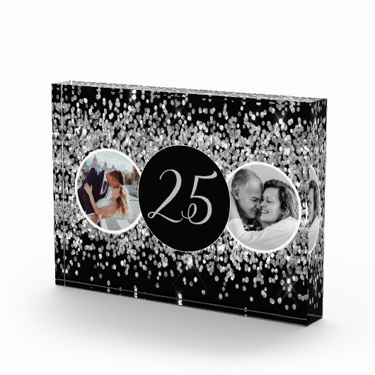 2 foto toen en nu zilveren bruiloft Jubileum (Rechts)