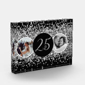 2 foto toen en nu zilveren bruiloft Jubileum (Links)