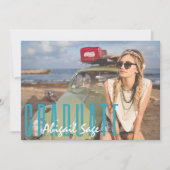 2 Foto Trendy Modern Beach Ver 3 Afstuderen Kaart (Voorkant)