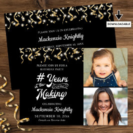 2 Foto van Birthday Black Gold YEARS Kaart