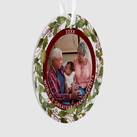 2 Foto van de grootste grootouders van de wereld m Ornament (voorkant)