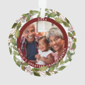 2 Foto van de grootste grootouders van de wereld m Ornament (achterkant)