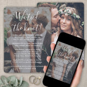 2 Foto van de Knot Wedding Reception White Kaart