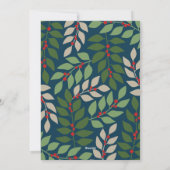 2 Foto van de moderne eucalyptustakken met kerst Feestdagenkaart (Achterkant)