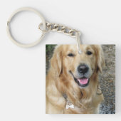 2 Foto van Dog met Personalize Name Gift Sleutelhanger (Voorkant)