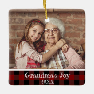 2 Foto van Grandma's Joy Red Buffalo Pset Keramisch Ornament