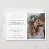 2 foto vieren met ons bruiloft receptie aankondiging (Achterkant)