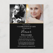 2 Foto Vieren van Leven Funeral Uitnodiging (Voorkant)