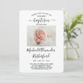 2 Foto Virtual Baptism Christening Boy of Girl Kaart (Staand voorkant)