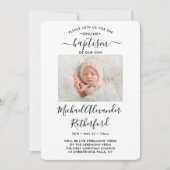 2 Foto Virtual Baptism Christening Boy of Girl Kaart (Voorkant)