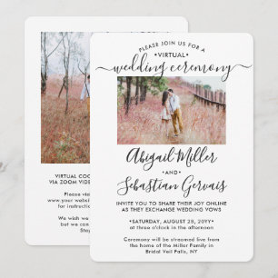 2 Foto virtuele bruiloft Livestream lange afstand Kaart