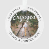 2 Foto voor 1 kerstmis: modern zwart-wit Ornament (voorkant)