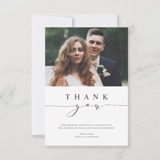 2 Foto voor altijd bedankt bruiloft Hartelijk dank (Achterkant)