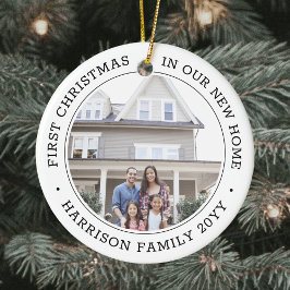 2 Foto voor eerste kerstmis - Nieuw startpunt zwar Keramisch Ornament