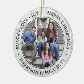 2 Foto Vredesliefhebber Joy Merry Kerstfeestjes Ma Keramisch Ornament (Links)