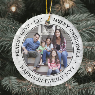 2 Foto Vredesliefhebber Joy Merry Kerstfeestjes Ma Keramisch Ornament