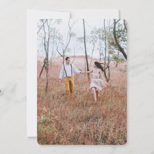 2 Foto Vrijgezellenfeest - modern legant script Kaart (Achterkant)