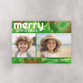 2 foto- Vrolijk kerstfeest - Stropdas-kleurstof ro Feestdagenkaart