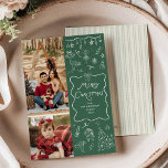 2 Foto Wavy grillige hand getrokken kerst Kaart<br><div class="desc">Deel uw warmste wensen met deze gepersonaliseerde 2 foto Vakantie kaart. Met een gezellige winterscène met maretak en groen, is het de perfecte manier om uw favoriete familieherinneringen te laten zien. **Notities: Bovenste Afbeelding - Verticale foto voorkeur & voor Onderste Afbeelding - Horizontale foto voorkeur (Gebruik het gereedschap Uitsnijden om...</div>