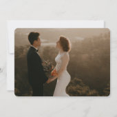 2 Foto We Eloped Elegante Trouw Aankondiging  (Achterkant)