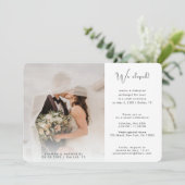 2 Foto We Eloped Net Getrouwd Aankondiging Eenvoud (Staand voorkant)