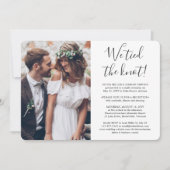 2 Foto We hebben de knoop doorgehakt Eenvoudige br Kaart (Voorkant)