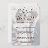 2 Foto We Tied the Knot Trouwreceptie Alleen Kaart (Voorkant)