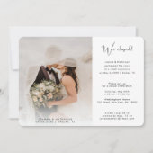 2 Foto We Zijn Gevlucht Net Getrouwd Aankondiging  (Voorkant)