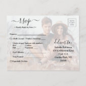 2 Foto Wedding RSVP Meal Choice Song Request Uitnodiging Briefkaart (Achterkant)