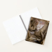 2 Foto White Script Name Year Modern Bullet Notitieboek (Binnen)