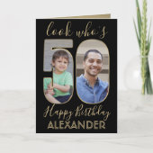 2 Foto: Wie is 50 50ste verjaardag zwart goud? Kaart (Voorkant)