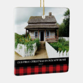 2 FOTO XMAS-NIEUWE HOME BUFFALO PLAID CHRISTMAS CE KERAMISCH ORNAMENT (Rechts)