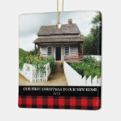 2 FOTO XMAS-NIEUWE HOME BUFFALO PLAID CHRISTMAS CE KERAMISCH ORNAMENT (Links)