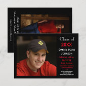 2 Foto zwart achtergrond - 3x5 Afstudeerder aankon Kaart (Voorkant / Achterkant)