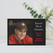 2 Foto zwart achtergrond - 3x5 Afstudeerder aankon Kaart (Staand voorkant)