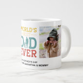 2 fotocollage beste papa ooit elke groet toevoegen grote koffiekop (Voorkant rechts)