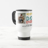 2 fotocollage beste papa ooit elke groet toevoegen reisbeker (Voorkant links)