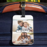2 Fotocollage Familienaam - Horizontale foto's Bagagelabel<br><div class="desc">Gebruik maximaal twee horizontale of selfie-telefoonfoto's om een uniek en persoonlijk geschenk te creëer. Als u de afbeeldingen moet aanpassen,  klikt u op het gereedschap Aanpassen om wijzigingen aan te brengen.</div>