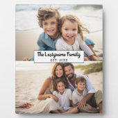 2 Fotocollage Familienaam - Horizontale foto's Fotoplaat (Voorkant)