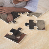 2 Fotocollage Familienaam - Horizontale foto's Legpuzzel (Zijkant)