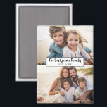 2 Fotocollage Familienaam - Horizontale foto's Magneet<br><div class="desc">Gebruik maximaal twee horizontale of selfie-telefoonfoto's om een uniek en persoonlijk geschenk te creëer. Als u de afbeeldingen moet aanpassen,  klikt u op het gereedschap Aanpassen om wijzigingen aan te brengen.</div>