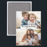 2 Fotocollage Familienaam - Horizontale foto's Magneet<br><div class="desc">Gebruik maximaal twee horizontale of selfie-telefoonfoto's om een uniek en persoonlijk geschenk te creëer. Als u de afbeeldingen moet aanpassen,  klikt u op het gereedschap Aanpassen om wijzigingen aan te brengen.</div>